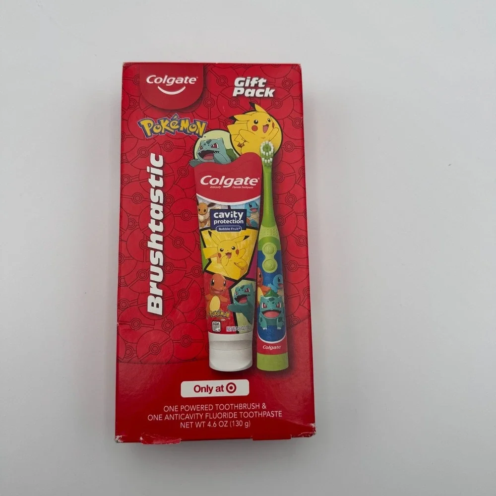 Colgate Kids Pokemon Toothbrush & Toothpaste Gift Set NIB